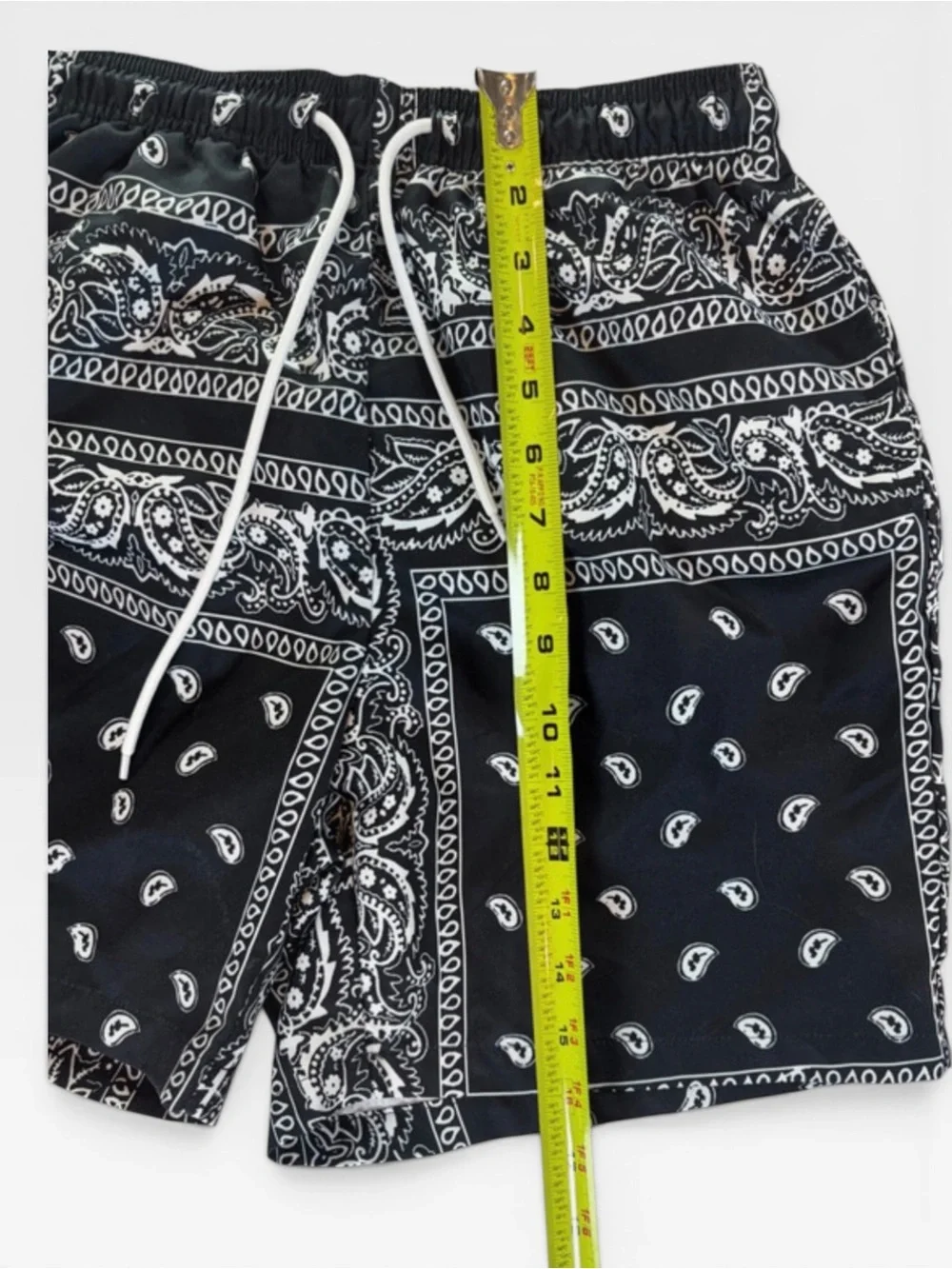Black Bandana Paisley Swim Shorts Men’s Size M